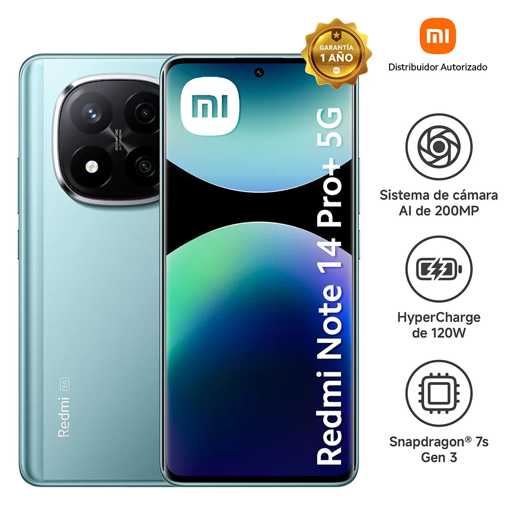 Teléfono
  Celular Redmi Note 14 Pro+ 5G 8Gb 256Gb Frost Blue