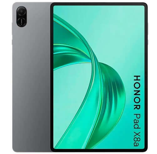 Tablet HONOR Pad X8a 128GB en color gris espacio, ideal para trabajo y entretenimiento.