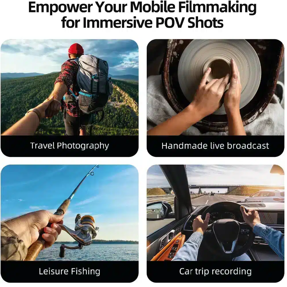 Soporte magnético para teléfono móvil de cuello TELESIN, collar de grabación selfie, soporte de montaje para teléfono