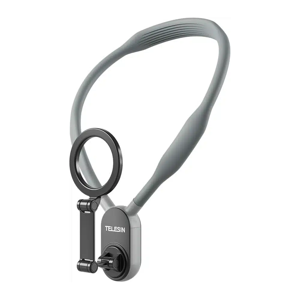 Soporte magnético para teléfono móvil de cuello TELESIN, collar de grabación selfie, soporte de montaje para teléfono
