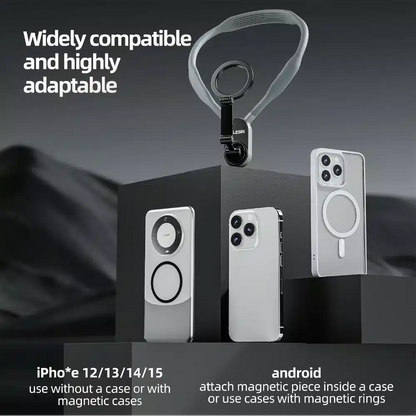 Soporte magnético para teléfono móvil de cuello TELESIN, collar de grabación selfie, soporte de montaje para teléfono