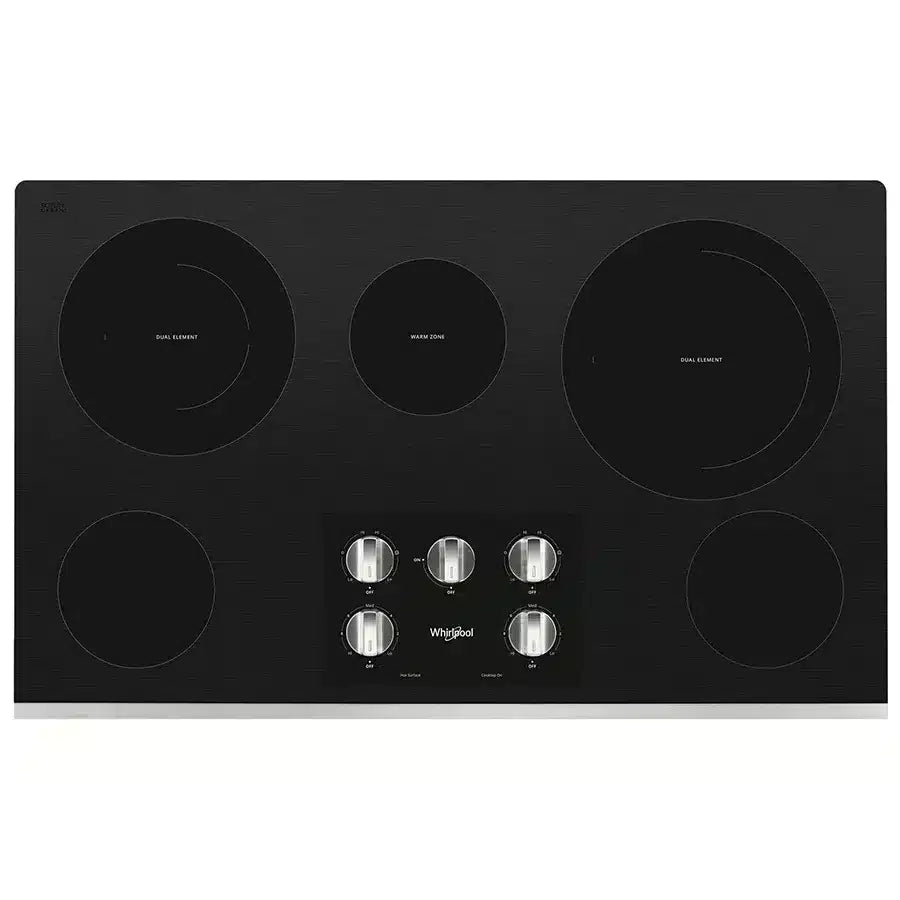 Cocina Eléctrica De Vidrio Cerámico De 36 Pulgadas Con Dos Elementos Radiantes Dobles