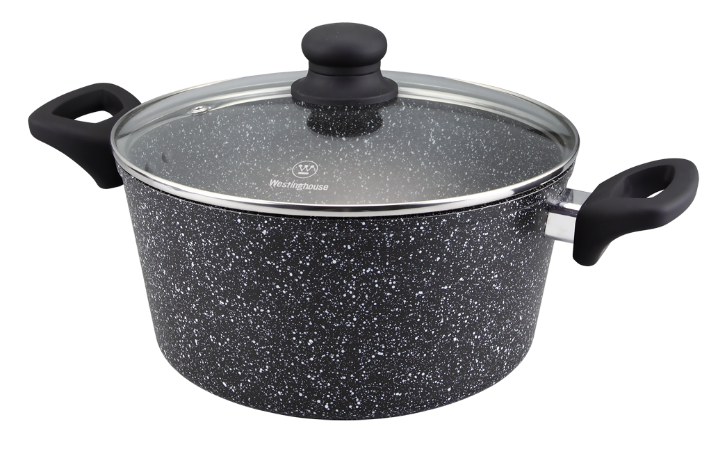 Westinghouse cacerola con tapa marmol negro 28 cm WCCC0009028MBB Ollas Costa Rica