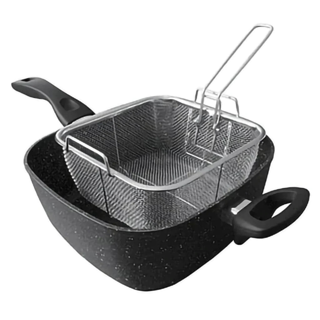 Westinghouse Sarten Freidor Profundo 4 Pzs Marmol Negro 24Cm Wccs0009D24Mbb Ollas Costa Rica