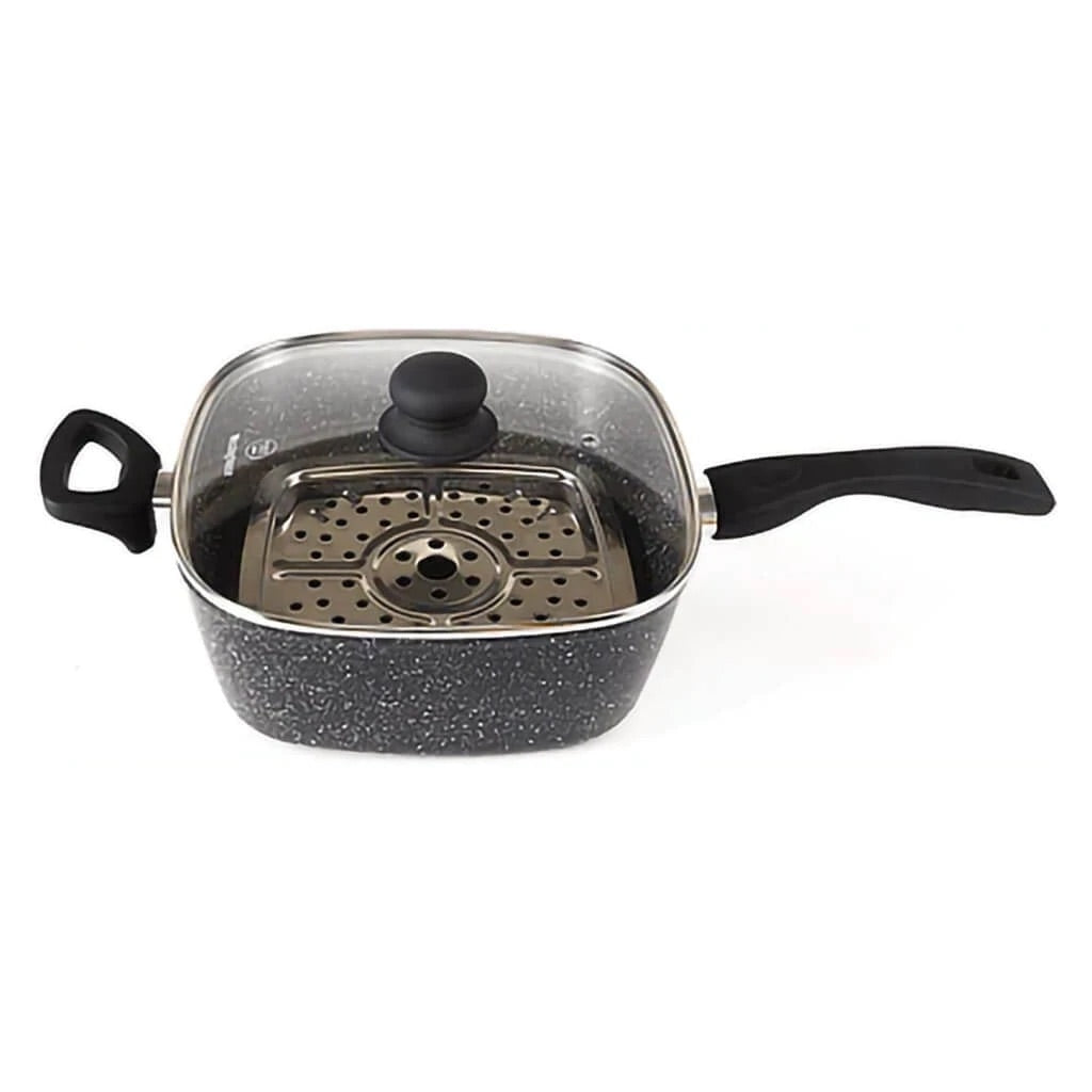 Westinghouse Sarten Freidor Profundo 4 Pzs Marmol Negro 24Cm Wccs0009D24Mbb Ollas Costa Rica