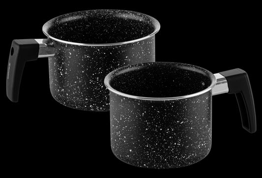 Westinghouse Set De 2 Ollas Para Leche Marmol Negro 12Cm Wccs000902Ambb
