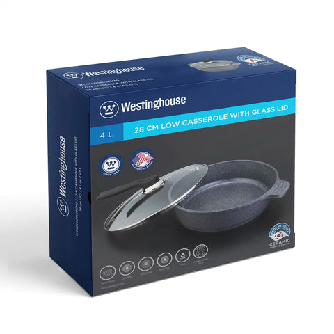 Westinghouse cacerola baja 4L tapa vidrio cerámica WCCC2008L28CMG
