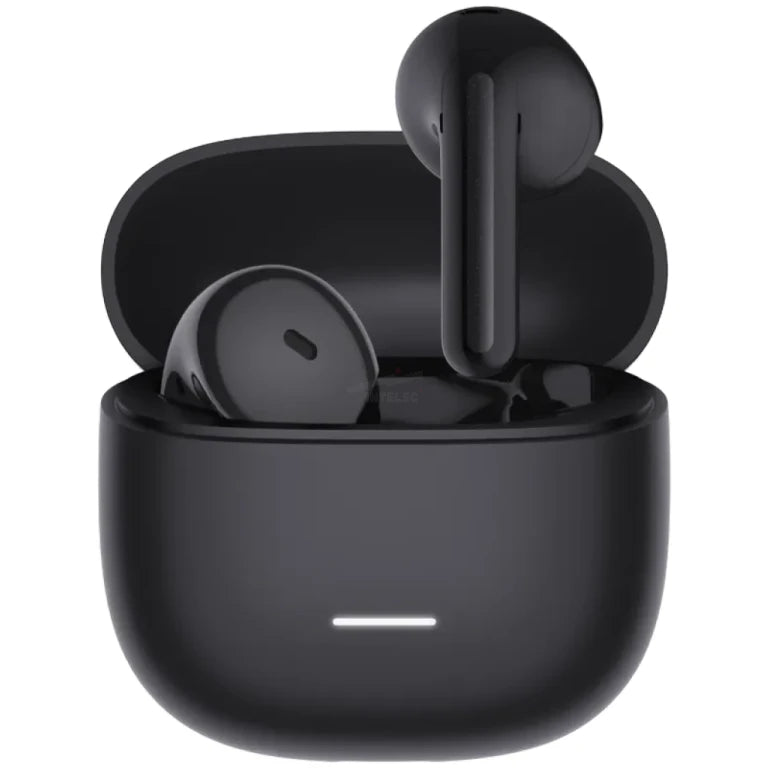 AUDÍFONOS XIAOMI REDMI BUDS 8 ACTIVE NEGRO en estuche de carga, vista frontal