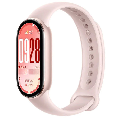 XIAOMI SMART BAND 10 ROSADO con pantalla AMOLED de 1.72 pulgadas y funciones avanzadas de salud y deporte, color rosado elegante.