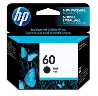 Hp Cartucho Negro 200Pgs #60 Cc640Wl - paquete cartucho negro HP 60 con mariposas en empaque