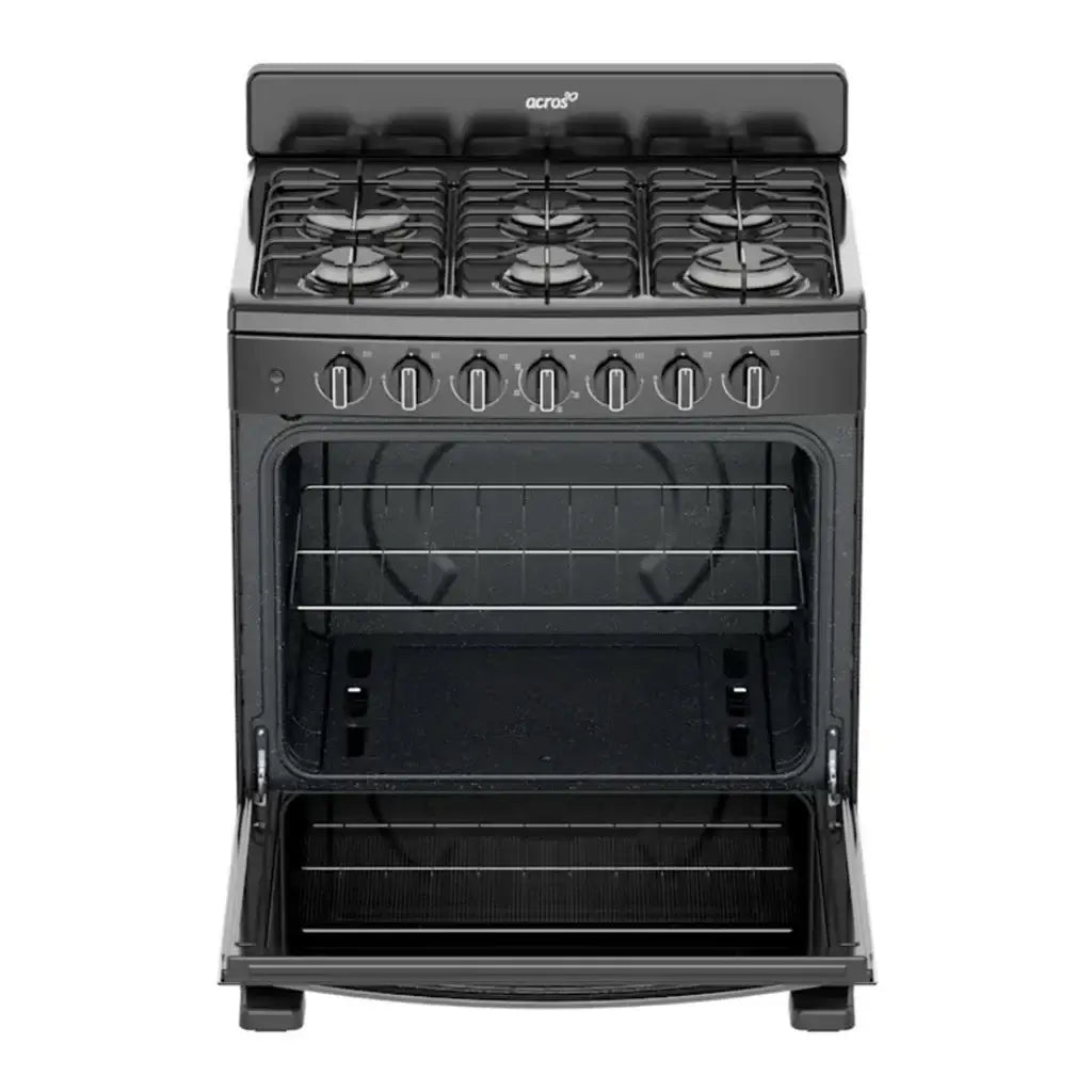 Cocina a Gas Acros 30 Pulgadas 6 Quemadores Acero Negro LAFR2110B