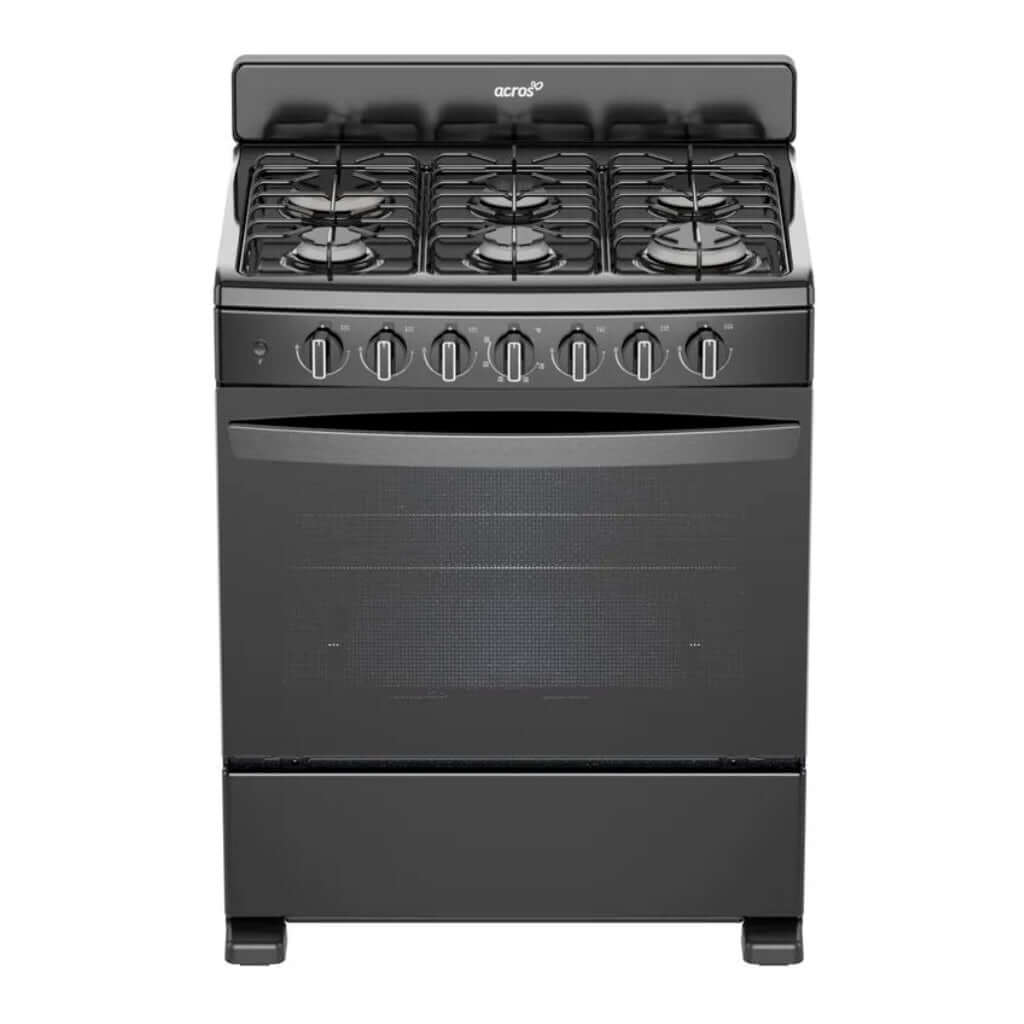 Cocina a Gas Acros 30 Pulgadas 6 Quemadores Acero Negro LAFR2110B