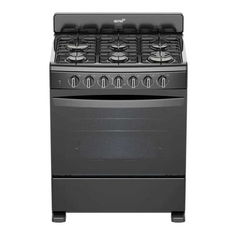 Cocina a Gas Acros 30 Pulgadas 6 Quemadores Acero Negro LAFR2110B