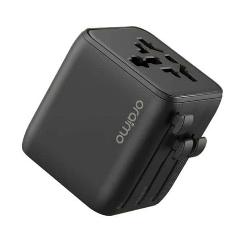 ADAPTADOR UNIVERSAL ORAIMO POWEROMNI 25 OCW-T01 2 TOMAS AC/ENCHUFES NEGRO compacto para viajes internacionales