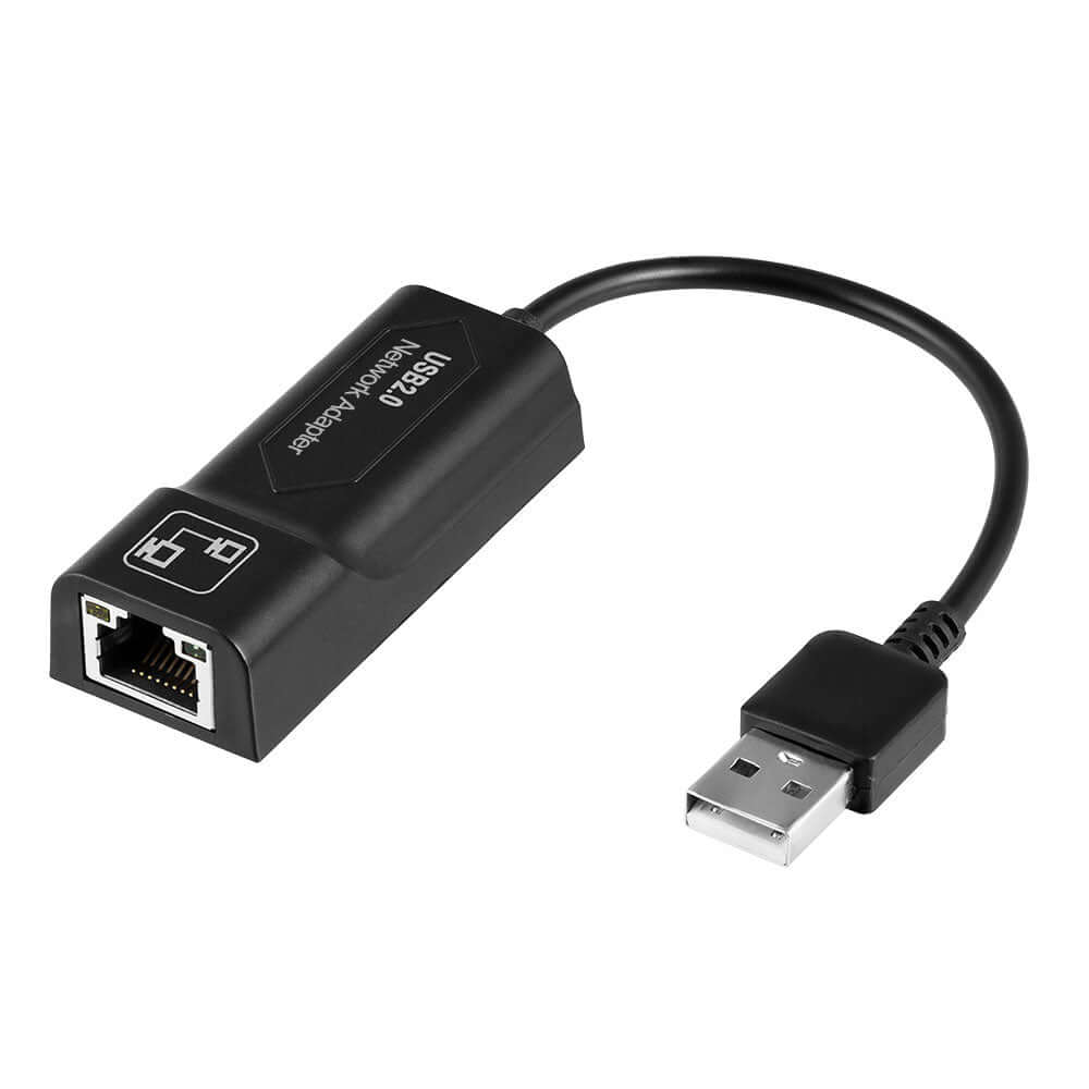 Adaptador USB a RJ45 100 Mbps, ideal para conexiones Ethernet y redes cableadas.
