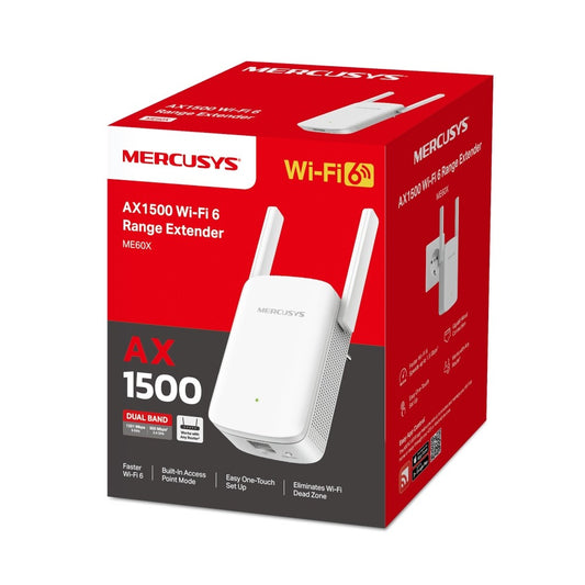 TP Link extensor de red AX1500 Wi-Fi 6 mercusys - ME60X