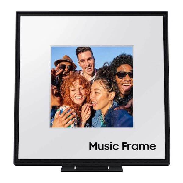 altavoz inteligente Samsung Music Frame personalizable con foto y diseño moderno, ideal para cualquier habitación.