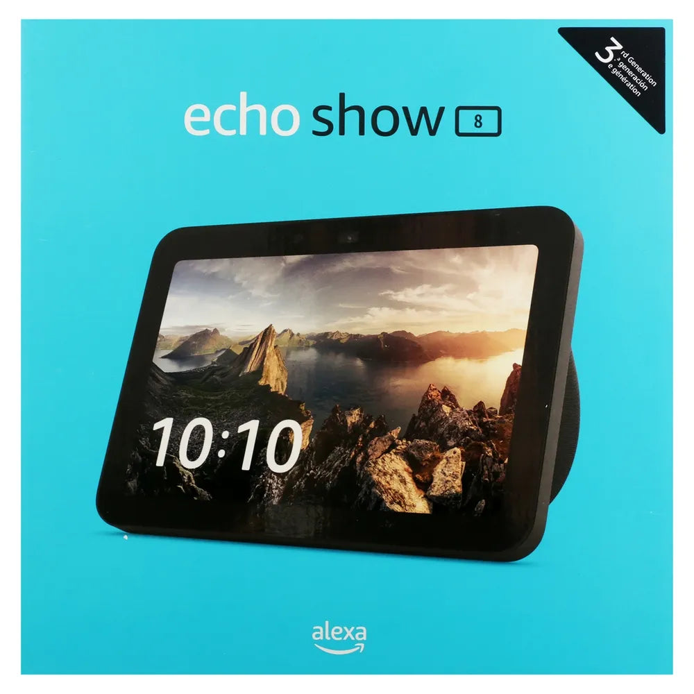 Amazon Echo Show 8 8.7” Negro Grafito con Alexa, Pantalla HD y Audio Espacial