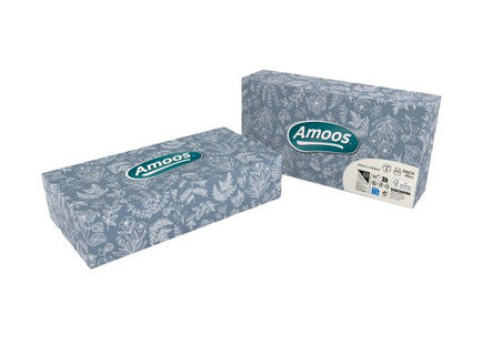 PAÑUELOS FACIALES AMOOS COSMÉTICOS 70 PAÑUELOS 3 CAPAS CAJA 24 UNIDADES F622701