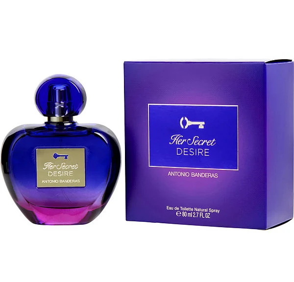 ANTONIO BANDERAS HER SECRET DESIRE M EDT 80ML perfume bottle and packaging