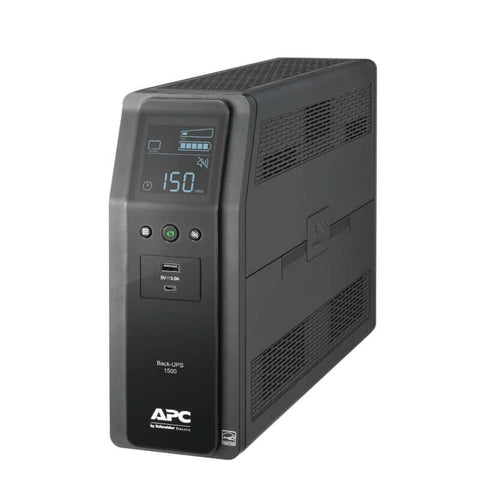 UPS APC Back-UPS Pro 1500VA, dispositivo de respaldo energético ideal para proteger equipos electrónicos.