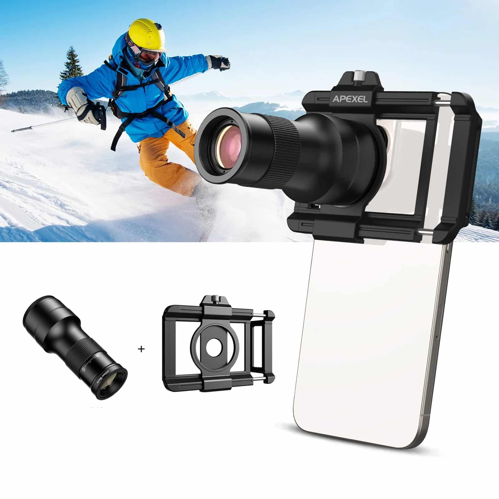 Monocular Apexel Apl-Tm6 Kit De Teleobjetivo Macro Para Teléfono Móvil, Teleobjetivo 6X + Lente Macro De 150Mm Con Soporte Para Teléfono Gatgets Y Otros Productos Costa Rica