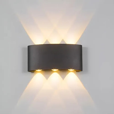 Aplique LED para Exterior Negro 6W IP54 3500K 85-277V