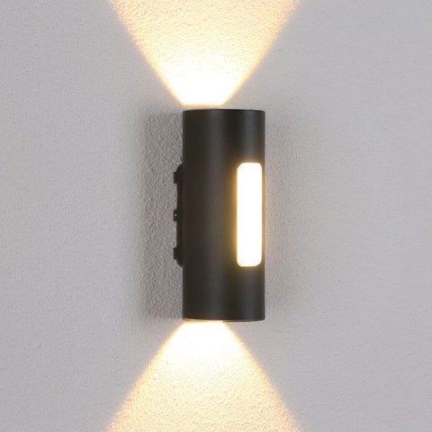 Aplique LED Exterior Negro IP54 2x3W + 2W 3500K 85-277V