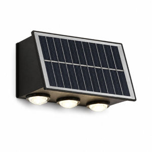 Aplique exterior solar LED 6W negro 3500K