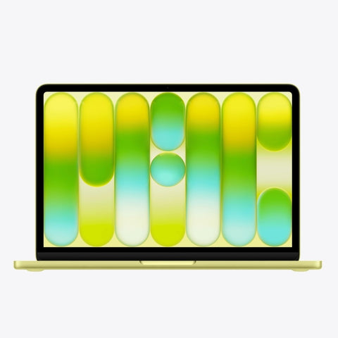 Apple Macbook Neo A18 Pro 13" 8/256GB Citrus/Amarilla open with colorful screen display