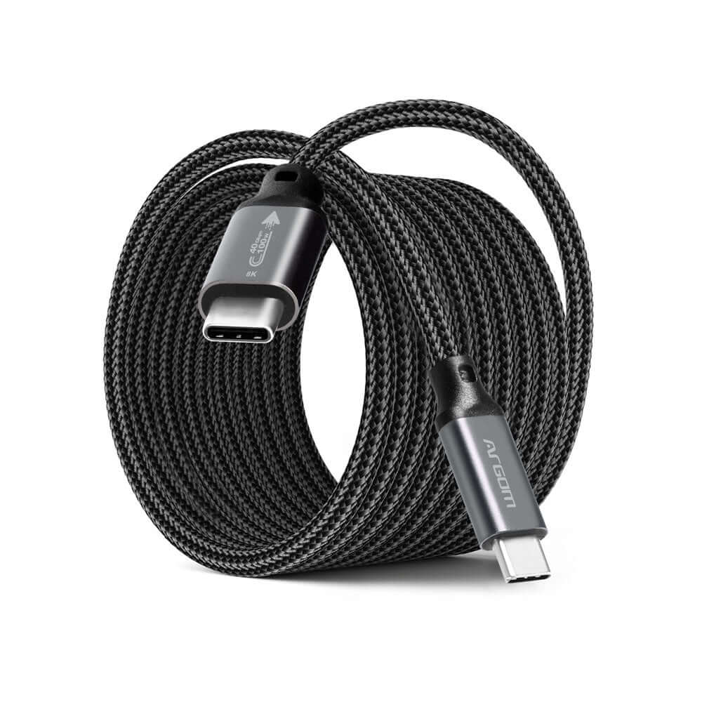 Cable USB-C 100W carga rápida DuraMax de ArgomTech, 1.8M, conexión eficiente y duradera.