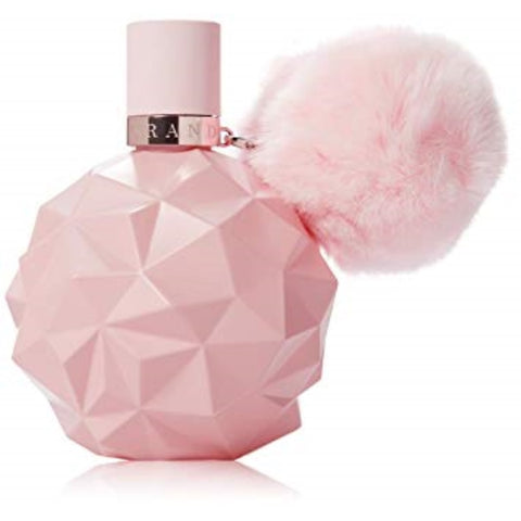 ARIANA GRANDE ESTUCHE SWEET LIKE CANDY /CREMA /GEL 3PCS perfume bottle with a pink fluffy pom-pom