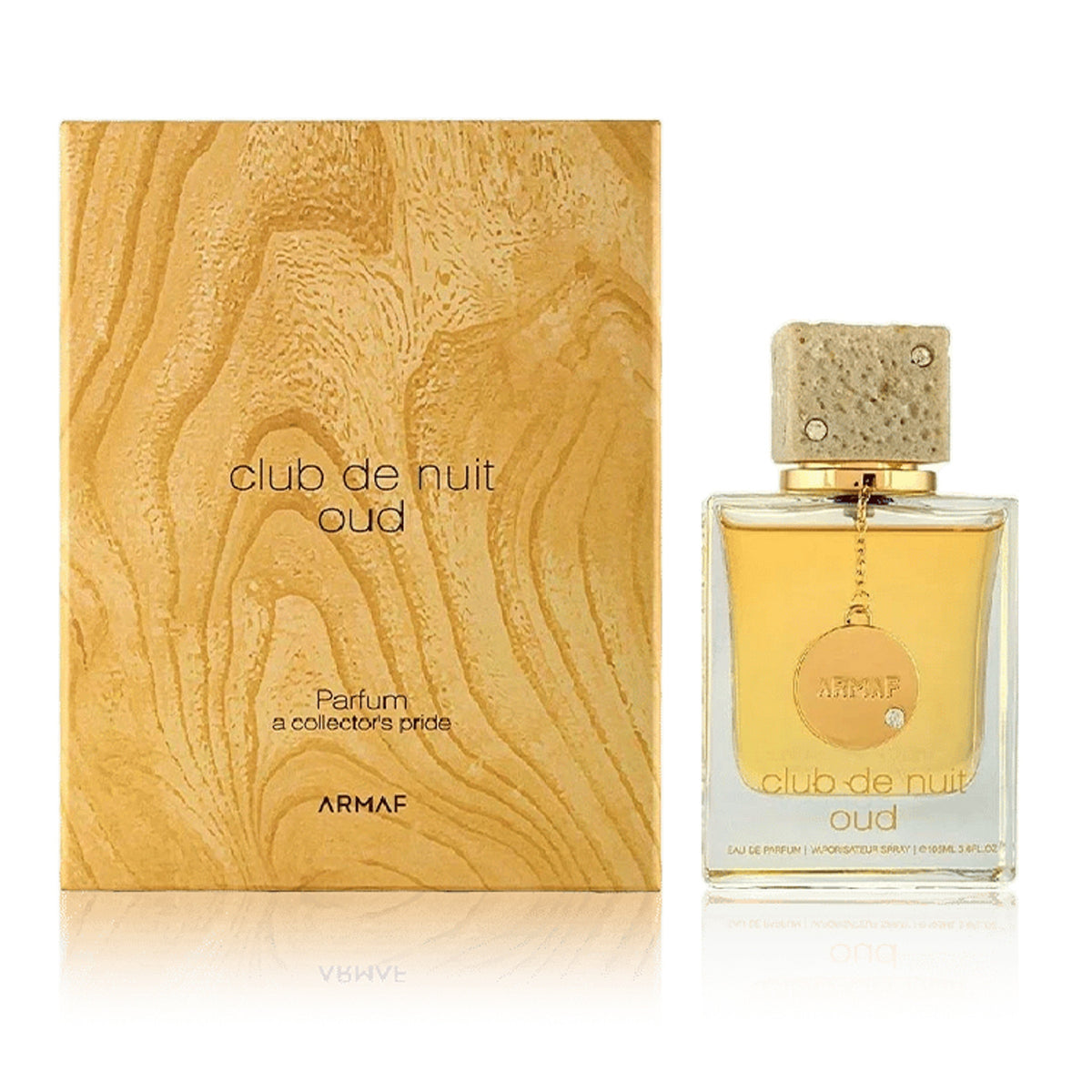 ARMAF CLUB DE NUIT OUD PARFUM COLLECTORS PRIDE packaging and bottle