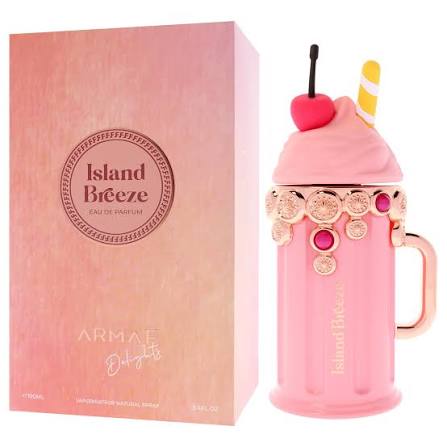 ARMAF DELIGHT ISLAND BREEZE EDP 100ML perfume bottle and packaging