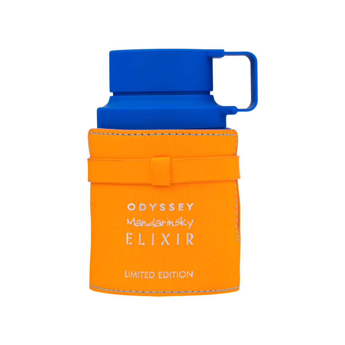 ARMAF MANDARIN SKY ELIXIR 100 ML perfume bottle with blue cap and orange cover, limited edition