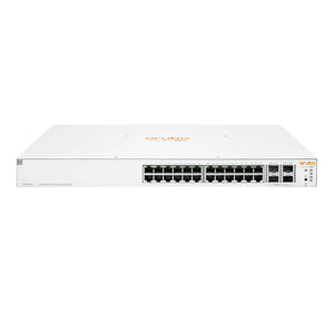 Conmutador Aruba Instant On 1930 PoE 24 puertos, ideal para pequeñas empresas y aplicaciones exigentes.