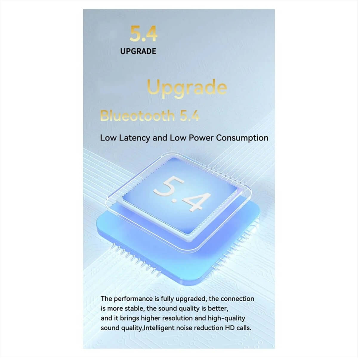 Audífonos de Conducción Ósea S10 - Sumergibles IPX8 y Bluetooth 5.4 mostrando icono de Bluetooth 5.4 y texto de baja latencia