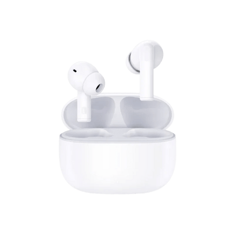 audífonos Honor Choice X7 Lite en color blanco con estuche de carga.