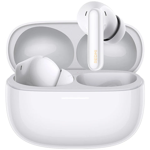 Audífonos Redmi Buds 8 Pro 69544 Cloud White en su estuche de carga con diseño moderno y elegante color blanco.