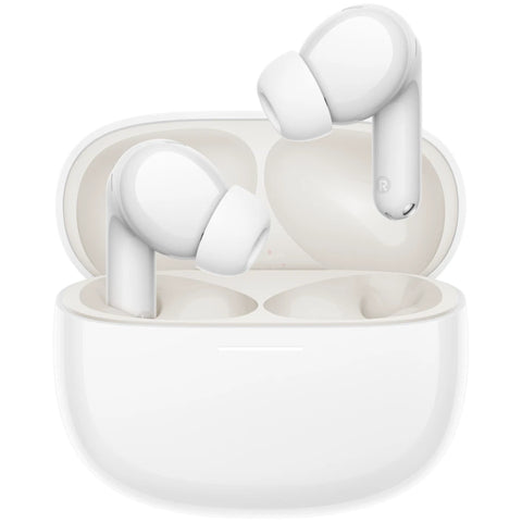 Audífonos Redmi Buds 8 White 73459 blanco con estuche de carga, diseño ergonómico y cancelación de ruido activa hasta 50 dB.