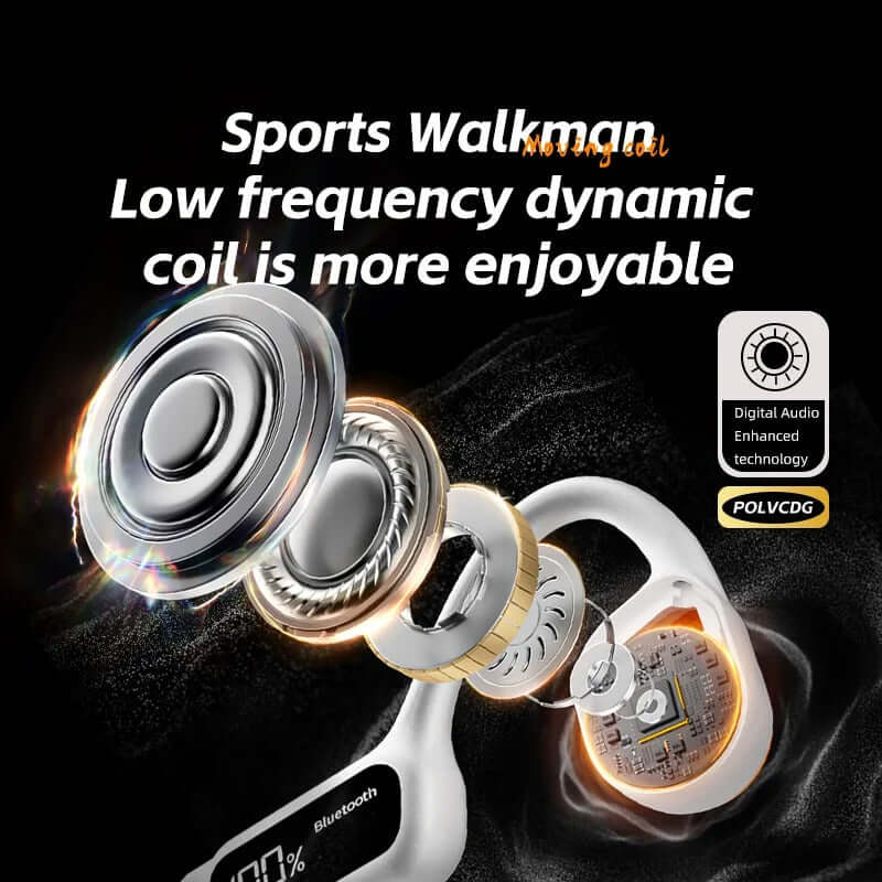 Auriculares Bluetooth Conducción ósea pantalla digital IPX8 natación - diseño impermeable para natación, modo Bluetooth/MP3 y display digital para deportistas