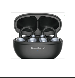 Auriculares Smartbarry H66 en estuche de carga, diseño elegante y moderno.