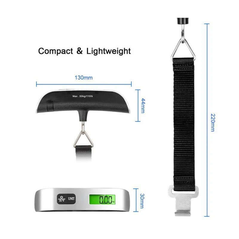 Báscula Digital portátil para equipaje, balanza electrónica de bolsillo con pantalla LCD Gatgets Y Otros Productos Costa Rica