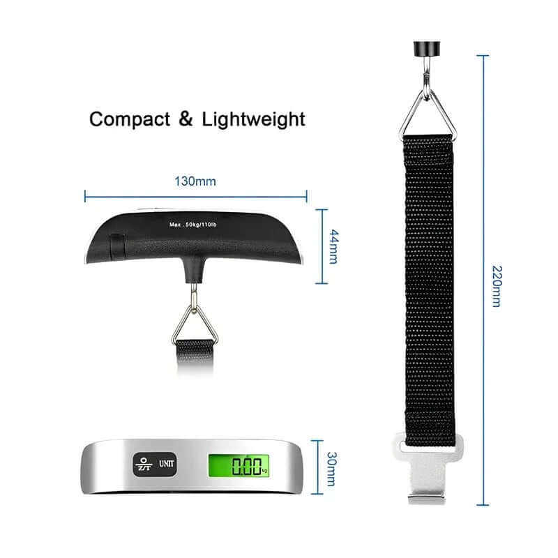 Báscula Digital portátil para equipaje, balanza electrónica de bolsillo con pantalla LCD Gatgets Y Otros Productos Costa Rica