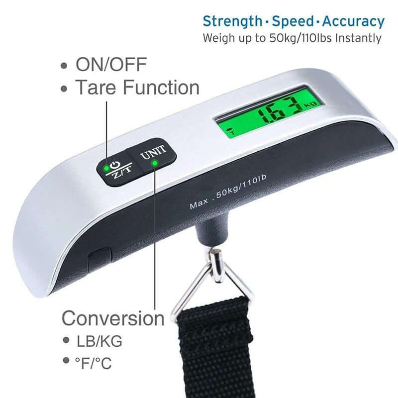 Báscula Digital portátil para equipaje, balanza electrónica de bolsillo con pantalla LCD Gatgets Y Otros Productos Costa Rica