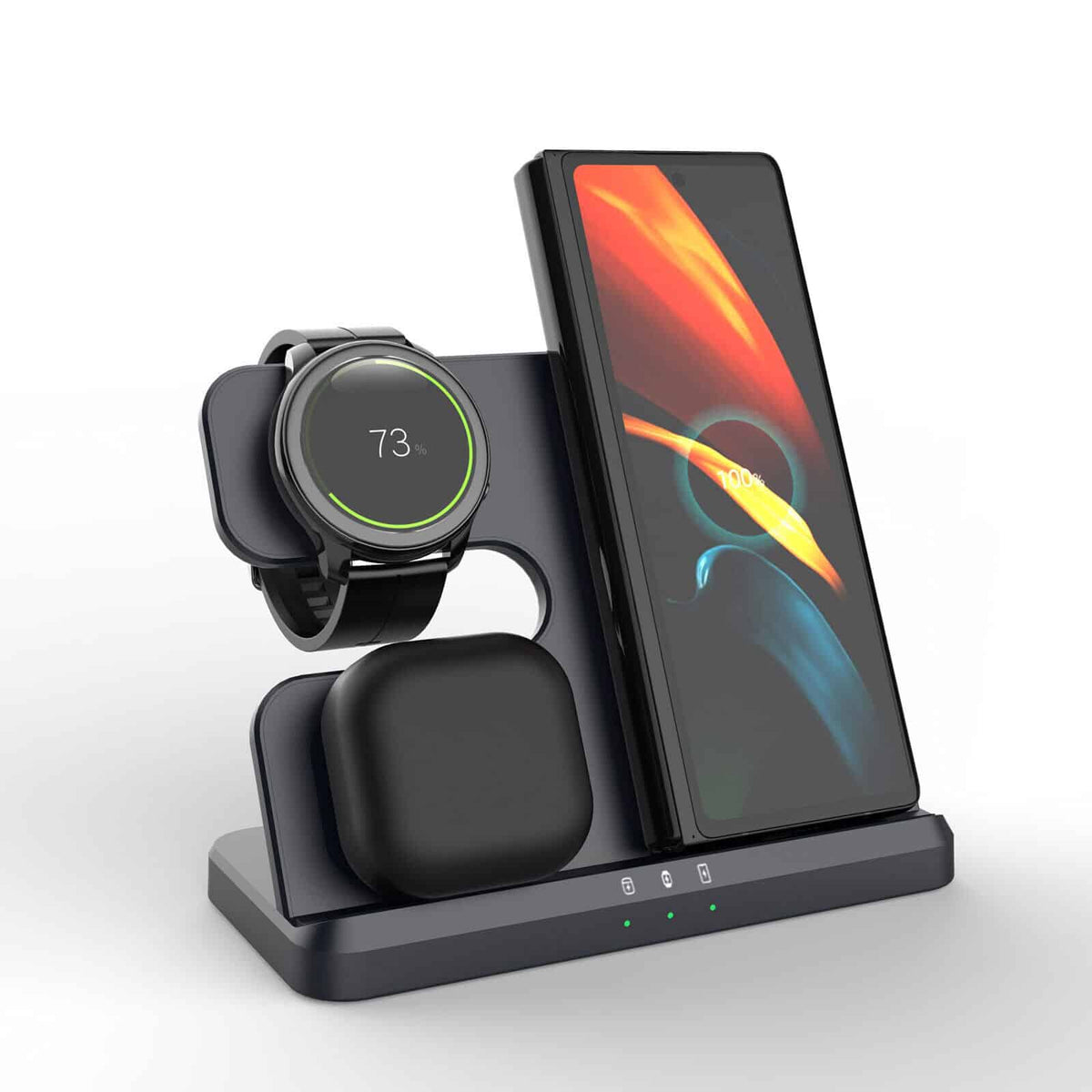 Base de carga inalámbrica 3 en 1 para Samsung Galaxy Watch, ZFlip serie S- envio gratis Bases De Carga Costa Rica