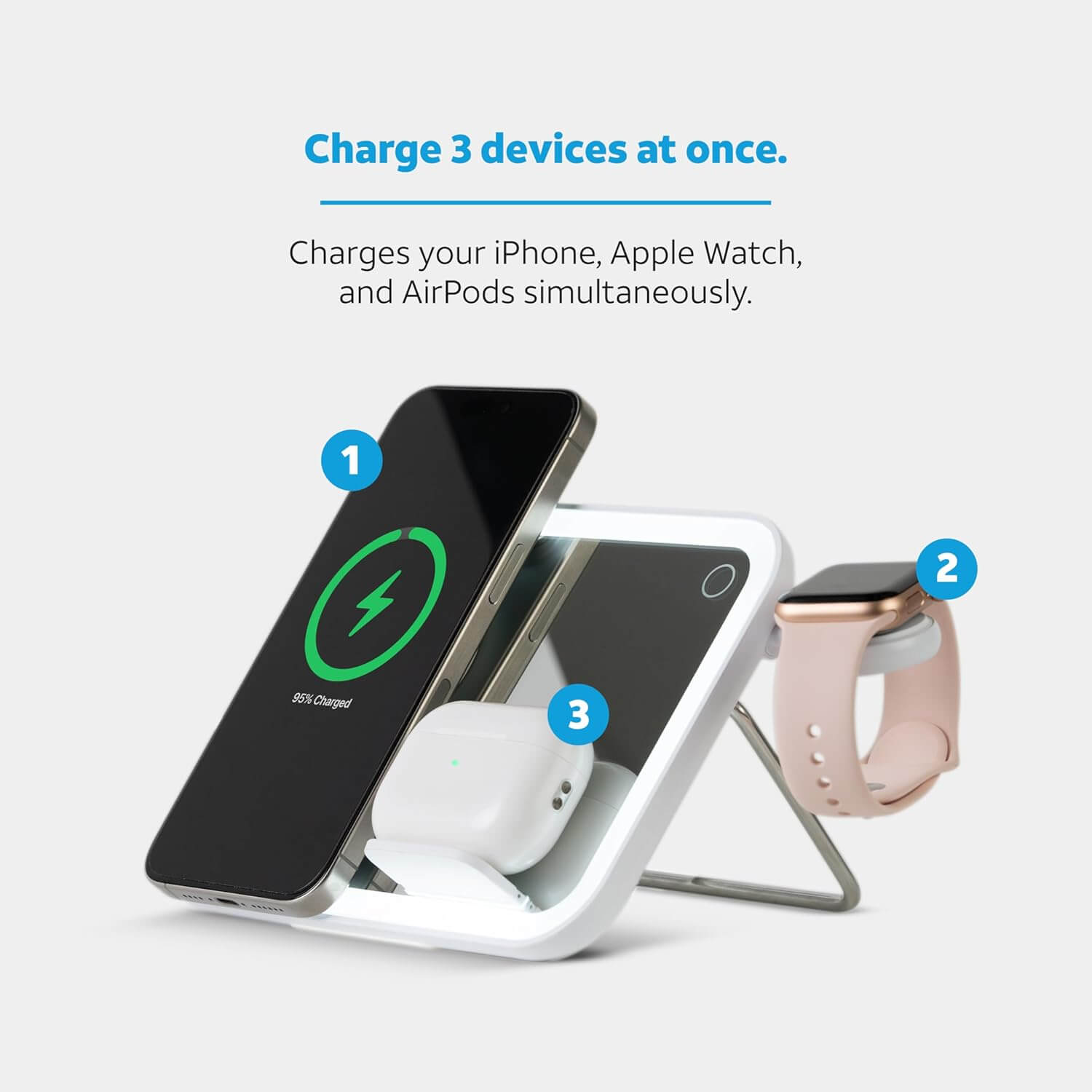 Base de carga con soporte magnético para teléfono y carga inalámbrica para iPhone Costa Rica