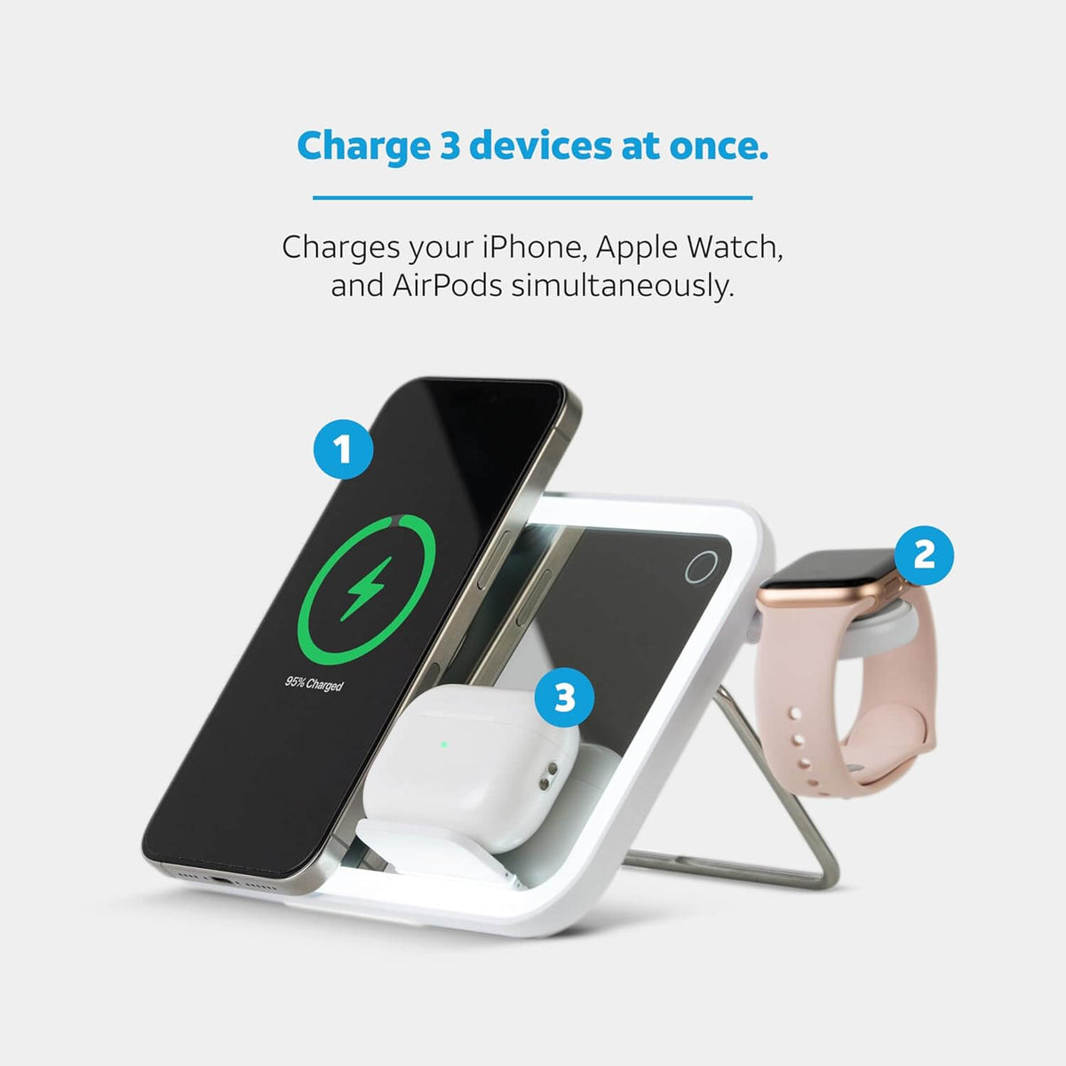 Base de carga con soporte magnético para teléfono y carga inalámbrica para iPhone Costa Rica