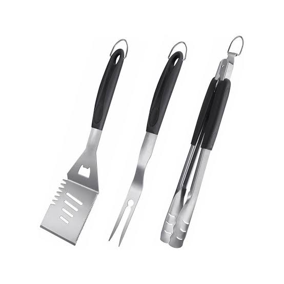 BBQ Toolkit Charbroil Medallion 3 Piezas (Espatula, Pinzas y Tenedor BBQ)