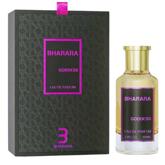 BHARARA GODDESS EDP 100ML perfume bottle and packaging